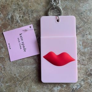 Kate Spade New York Lips ID Clip/Luggage Tag NWT